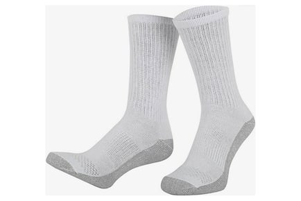 12 Pack Work Socks White