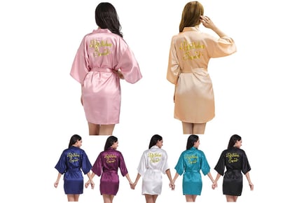 Gold Glitter Birthday Party Robe - 5 Sizes, 7 Colours