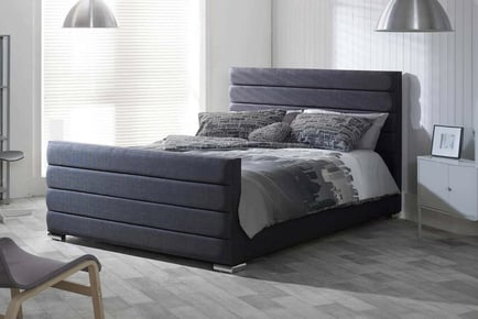 Denes Plush Velvet Bed Frame - 4 Sizes and 6 Colours
