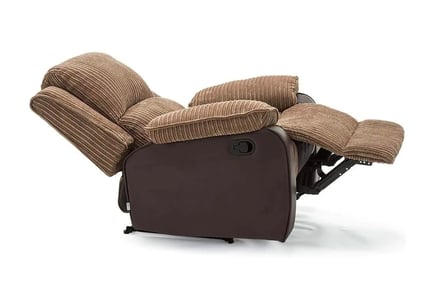 Brown Leather Single Seat Reclining Sofa
