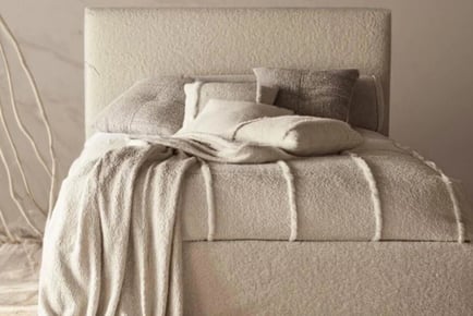 Ariana Teddy Fleece Boucle Bed in 5 Sizes and Optional Mattress