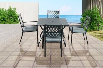 Outdoor Garden Four Seater Dining Set - 3 Styles!