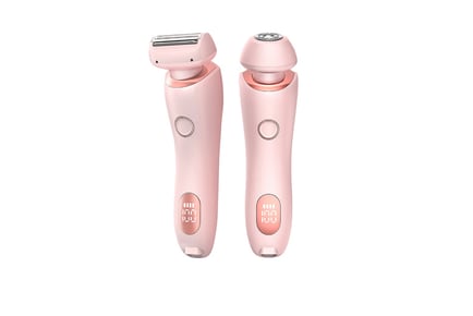 Women's 2-in-1 Rechargeable Electric Shaver - Pink or Blue
