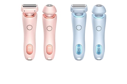 Women's 2-in-1 Rechargeable Electric Shaver - Pink or Blue