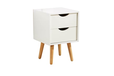 Boden Bedside Unit, Set of 2 - 2 Drawer, White