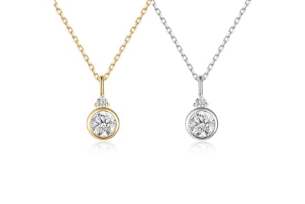 Dazzling Diamond Necklace in Gold or Silver