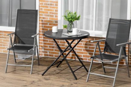 Foldable Round Table for 4