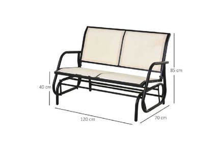 Double Swing Gliding Chair Loveseat