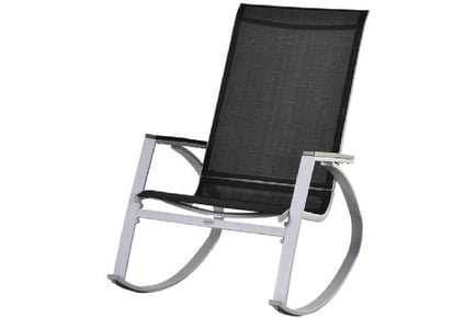 Texteline Rocking Chair-Black/Silver