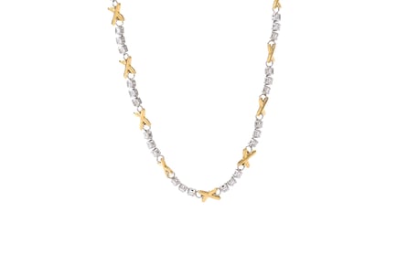 Designer Inspired Gemma Gold Cross Necklace