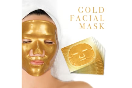 10 or 20 Gold Collagen Face & Eye Masks