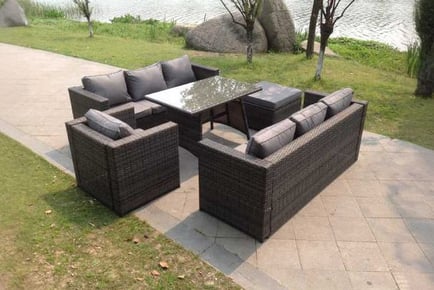 Rattan Sofa Dining Set Chair