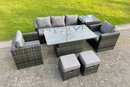 Rattan Sofa Dining Set