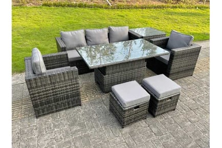 Rattan Sofa Dining Set