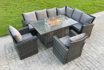 High Back Rattan Sofa Garden Set