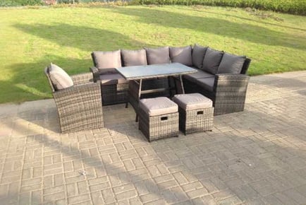 Rattan Sofa Dining Table