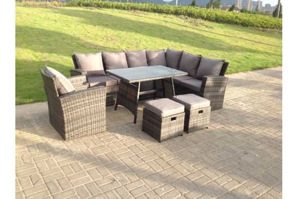 Rattan Sofa Dining Table