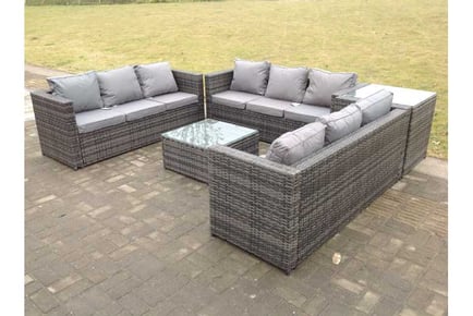 Rattan Sofa Set Footstool