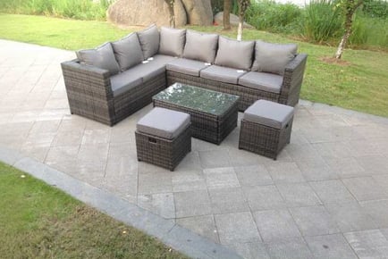 Rattan Sofa Set Coffee Table