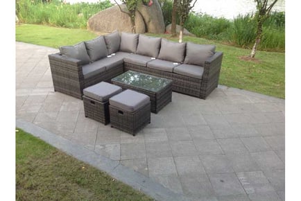 Rattan Sofa Set Coffee Table