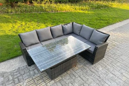 Rattan Sofa Set Table