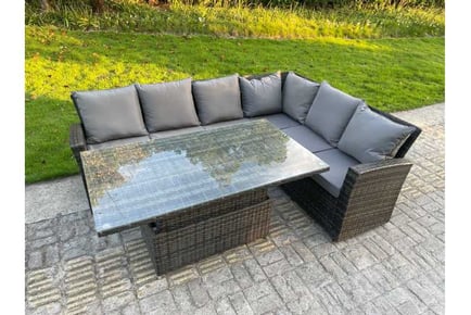 Rattan Sofa Set Table