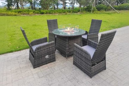 Reclining Chair Gas Fire Pit Round Table