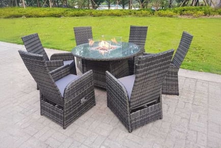 Reclining Chair Gas Fire Pit Round Table