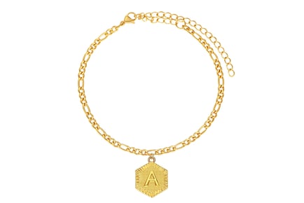 A-Z Initial Letter Charm Anklet - 26 Options