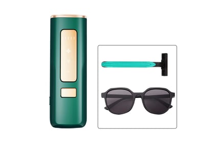 Painless IPL Laser Hair Removal Device, Dark Green