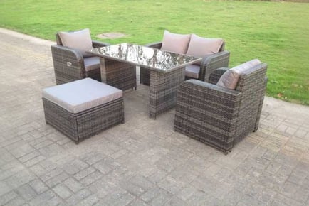 Elegant Rattan Garden Furniture Sofa Table Set