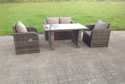 Luxurious Rattan Garden Furniture Sofa Set with Table