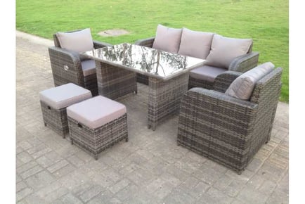 Rattan Garden Furniture Sofa Table Stool