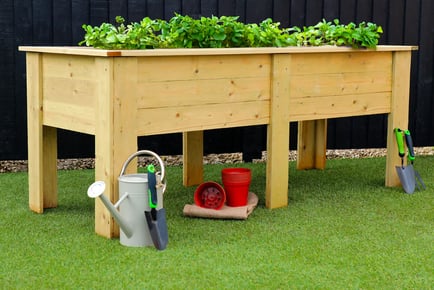 Freestanding Wooden Planter - Single or Double