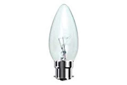 10 x 60w Clear Candle Bulb