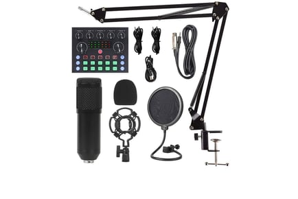 9pc Podcast Starter Kit + Microphone - 2 Colours!