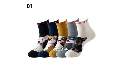 5pc Animal Printed Striped Socks - 15 Options!