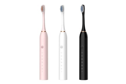 Electric Toothbrush & 4 Brush Heads - 3 Colours