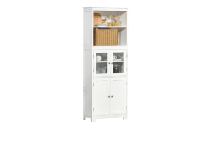 Freestanding Kitchen Storage Cupboard in White