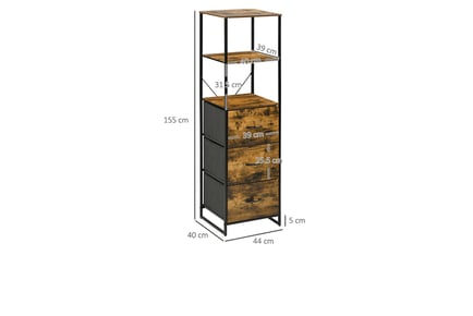 Rustic Brown Industrial Storage Cabinet