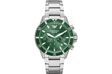 Emporio Armani Men's Stainless Steel Watch with Green Dial AR11500