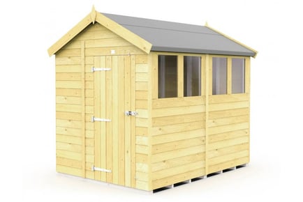 6ft x 8ft Apex Garden Shed - Single or Double Door Options!