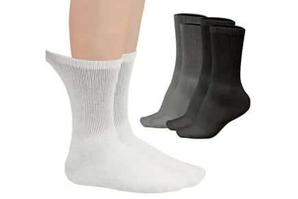 Non-Binding Diabetic Socks - 4 Pack Options, 3 Colours