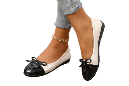 Women's Chanel-Inspired Round Toe Ballet Flats in 7 Sizes and 2 Colours