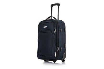Soft Shell Cabin Suitcase with 2 Wheels - 4 Colour Options