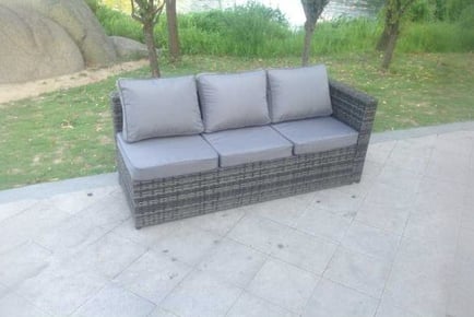 3-Seater PE Rattan Garden Lounge Sofa