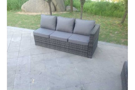 3-Seater PE Rattan Garden Lounge Sofa