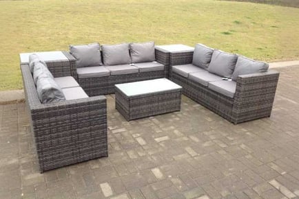 Rattan Lounge Sofa Set Coffee Table