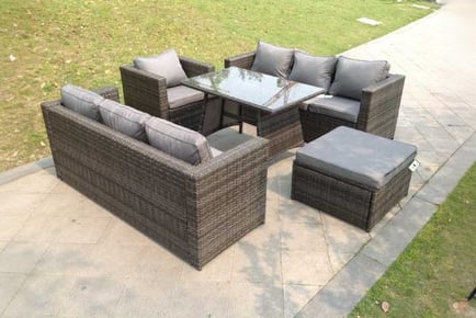 Rattan Sofa Set Dining Table Chair Stool