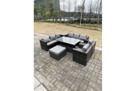 Rattan Sofa Set Rising Table Chair Stool